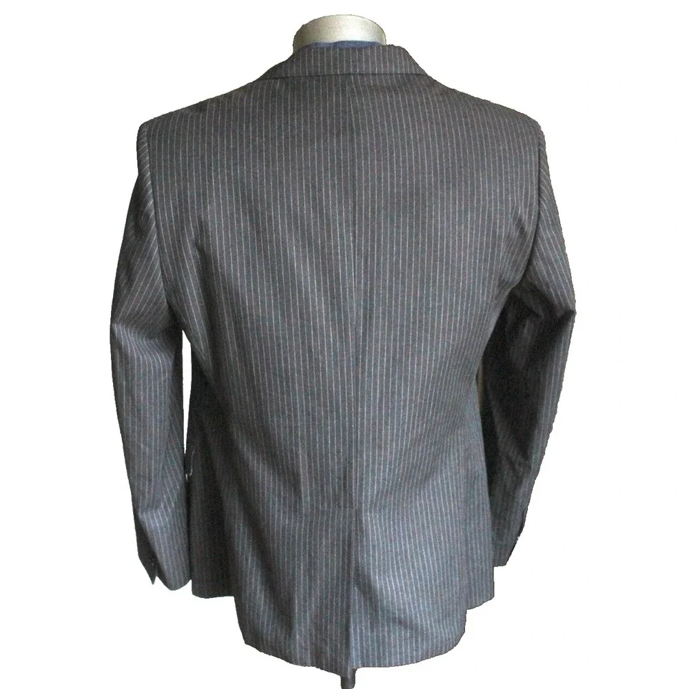 charcoal pinstripe Banana Republic cotton blazer jacket sport suit‎ coat 44 R